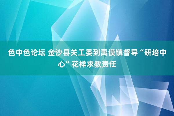 色中色论坛 金沙县关工委到禹谟镇督导“研培中心”花样求教责任