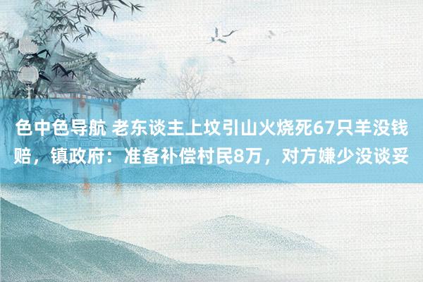 色中色导航 老东谈主上坟引山火烧死67只羊没钱赔，镇政府：准备补偿村民8万，对方嫌少没谈妥