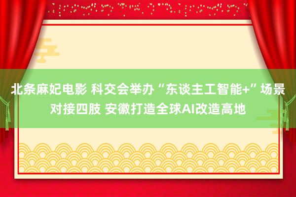 北条麻妃电影 科交会举办“东谈主工智能+”场景对接四肢 安徽打造全球AI改造高地